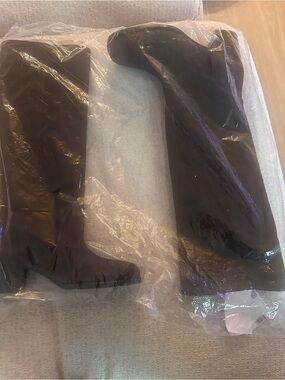 Mango Chocolate Brown HEEL SUEDE BOOTS